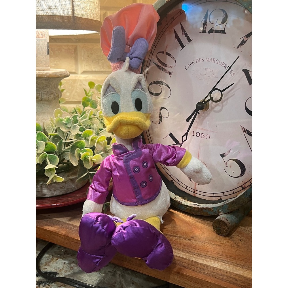 Disney Daisy Duck Plush Purple Chef Baker Outfit Just Play 12 Inch Toy